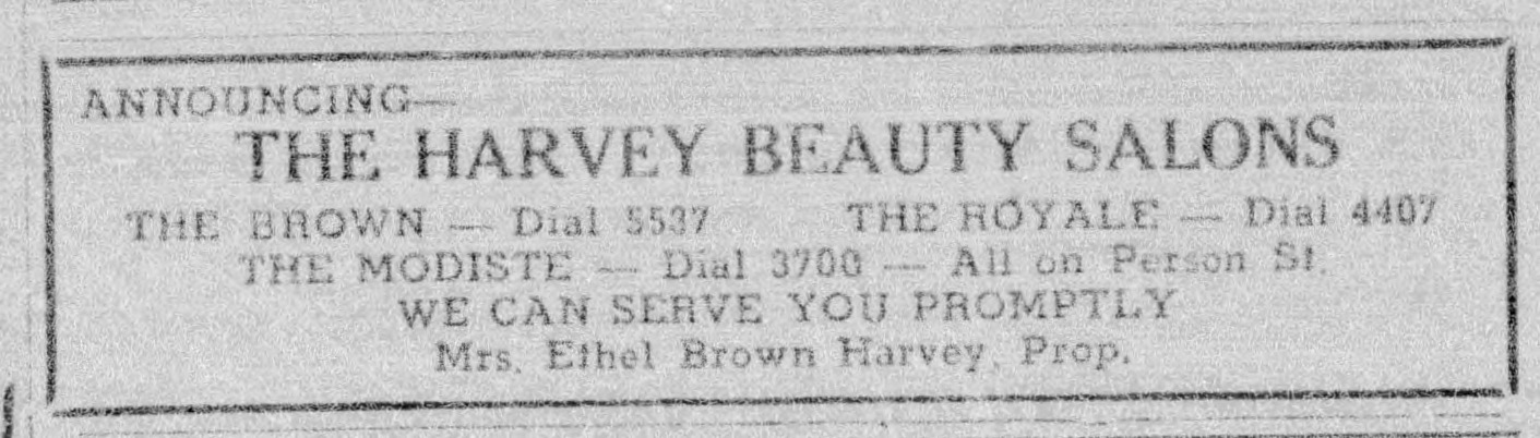 Modiste Beauty Parlor Advertisement, The Carolinian, April 30, 1949