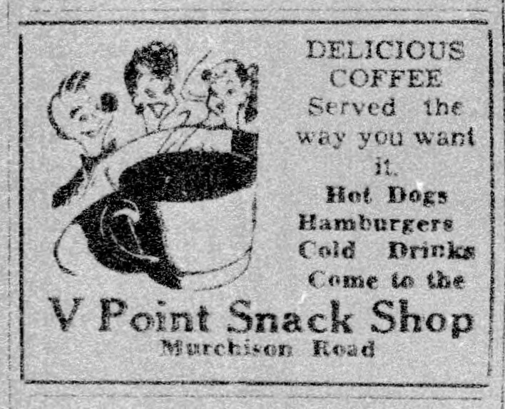 V Point Advertisement, The Carolinian, June 24, 1950