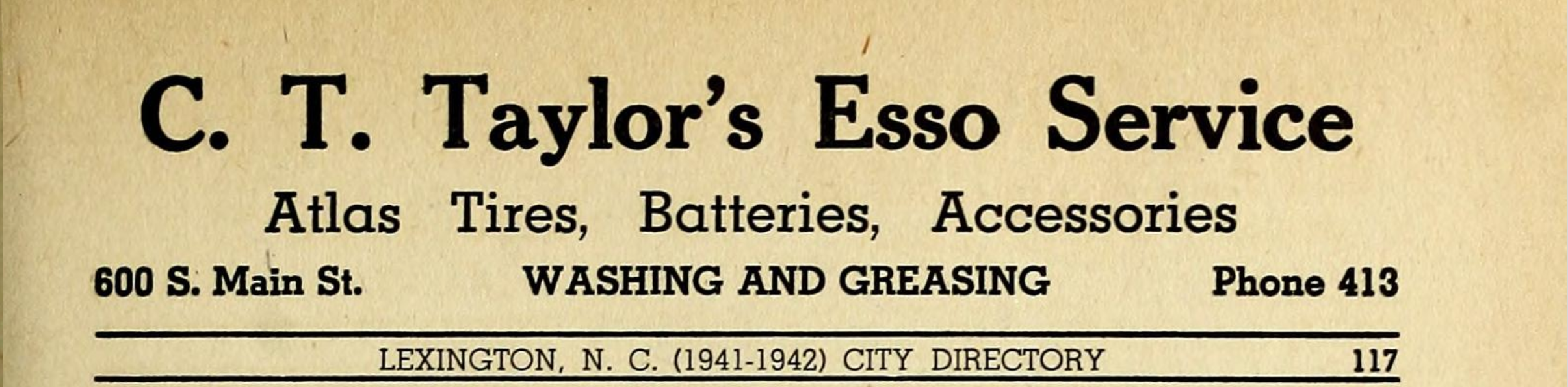 C.T. Taylor Advertisement