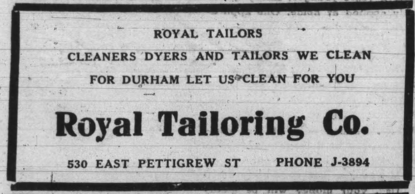 Advertisement, The Carolina Times, July 30, 1938