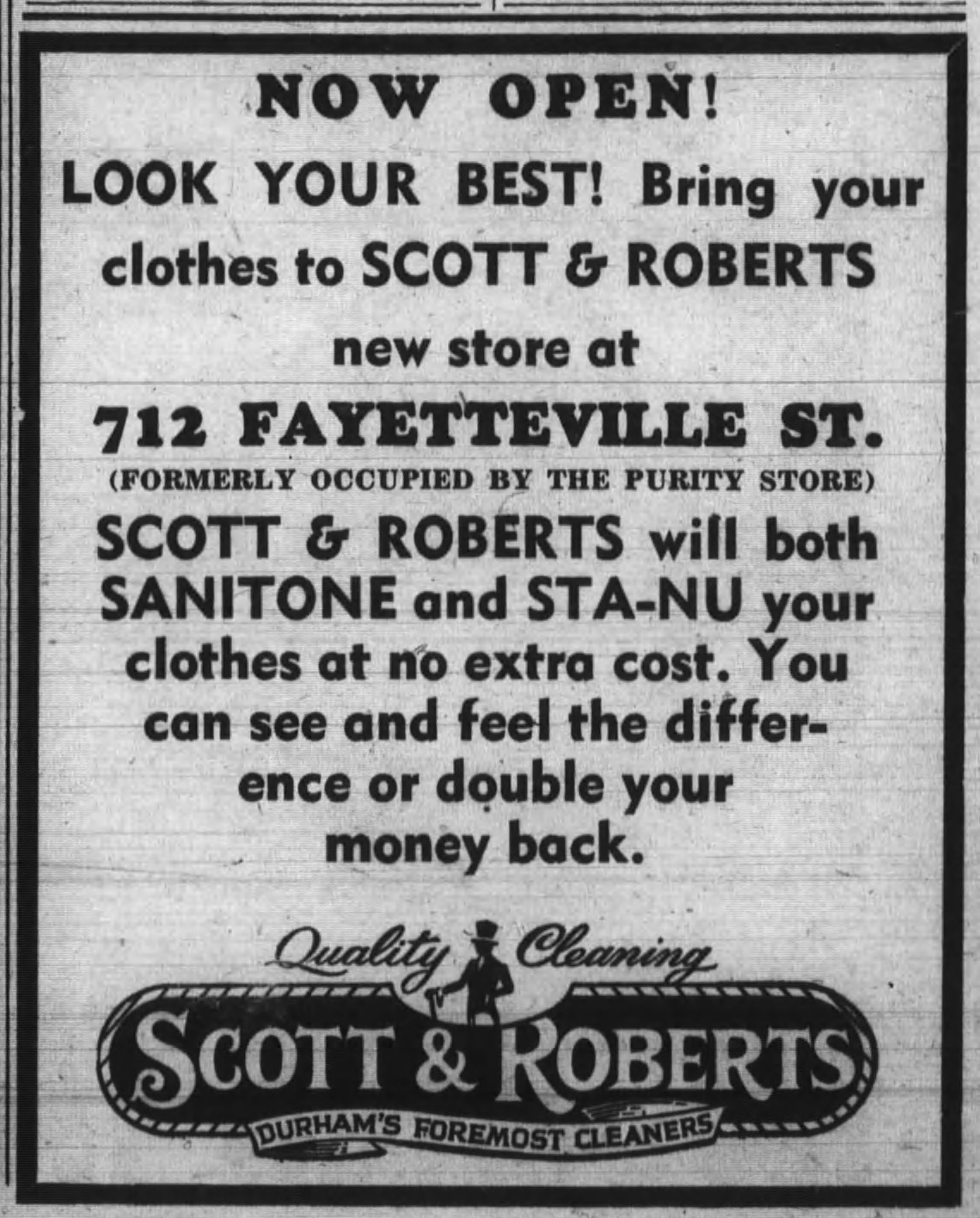 Advertisement, The Carolina Times, April 10, 1954