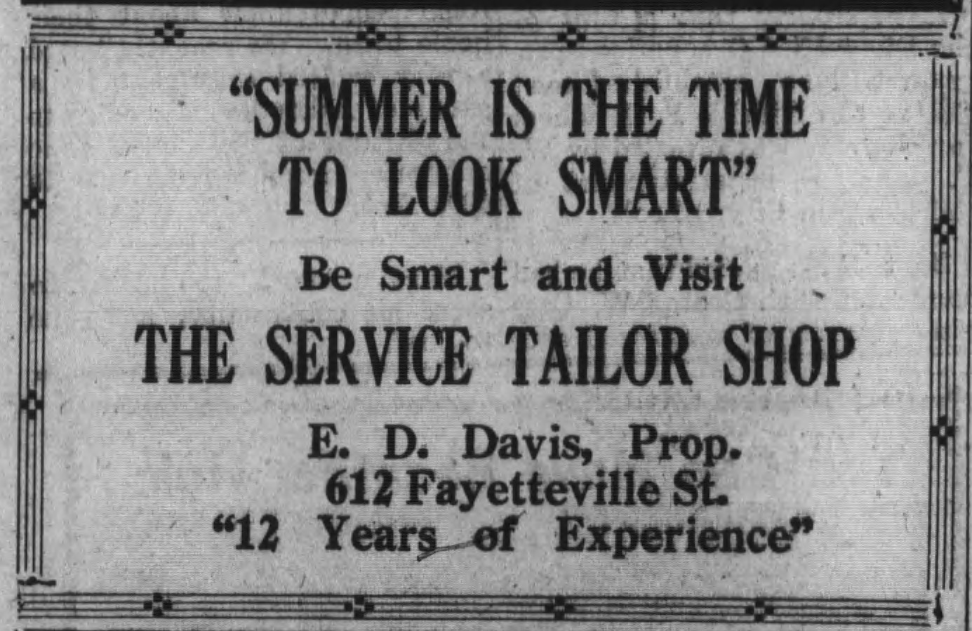 Advertisement, The Carolina Times, June 14, 1941