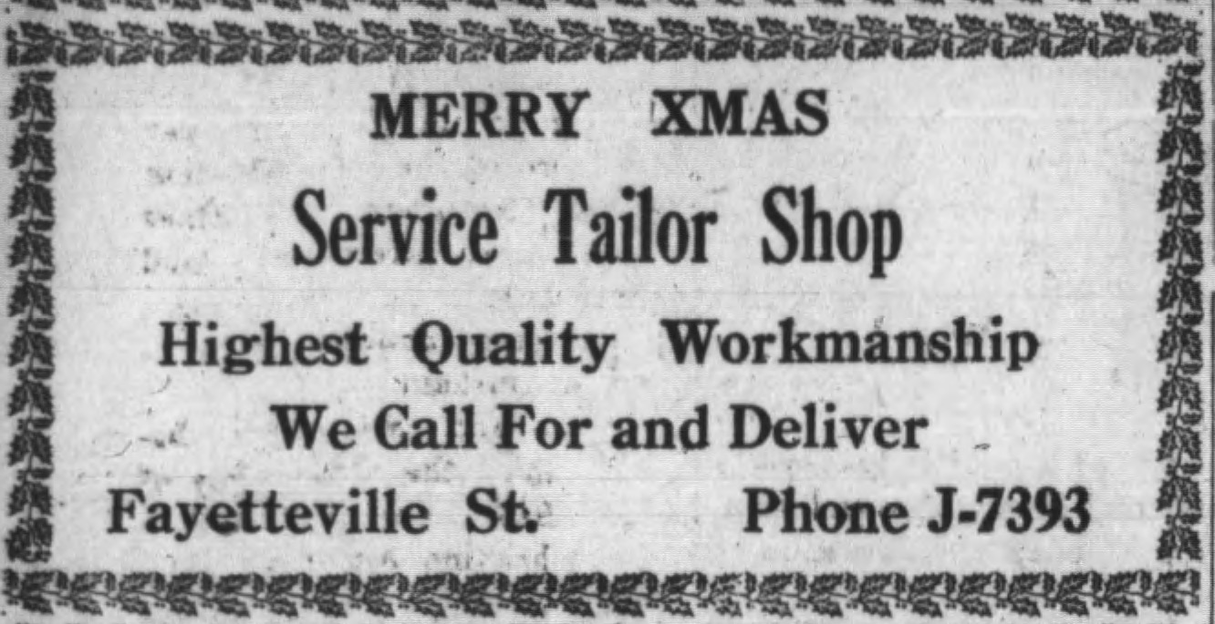 Advertisement, The Carolina Times, December 21, 1940