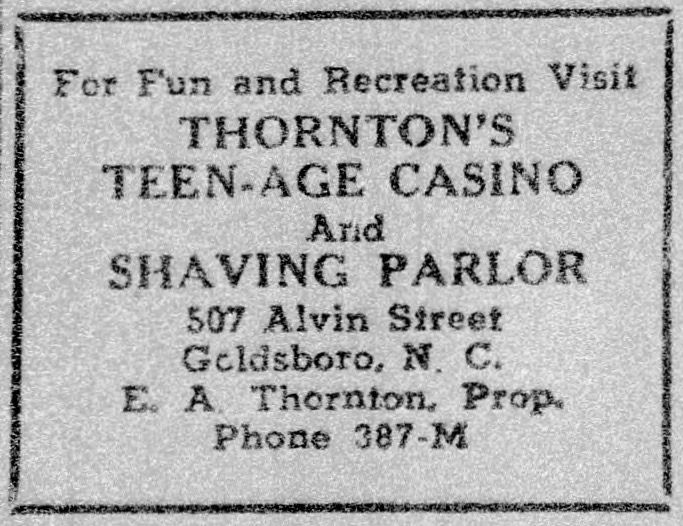 Advertisement, The Carolinian, December 17, 1949