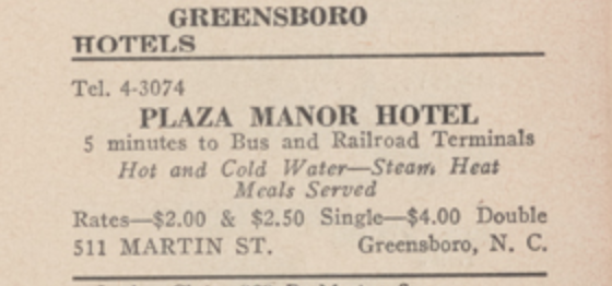 Advertisement, 1951 Green Book