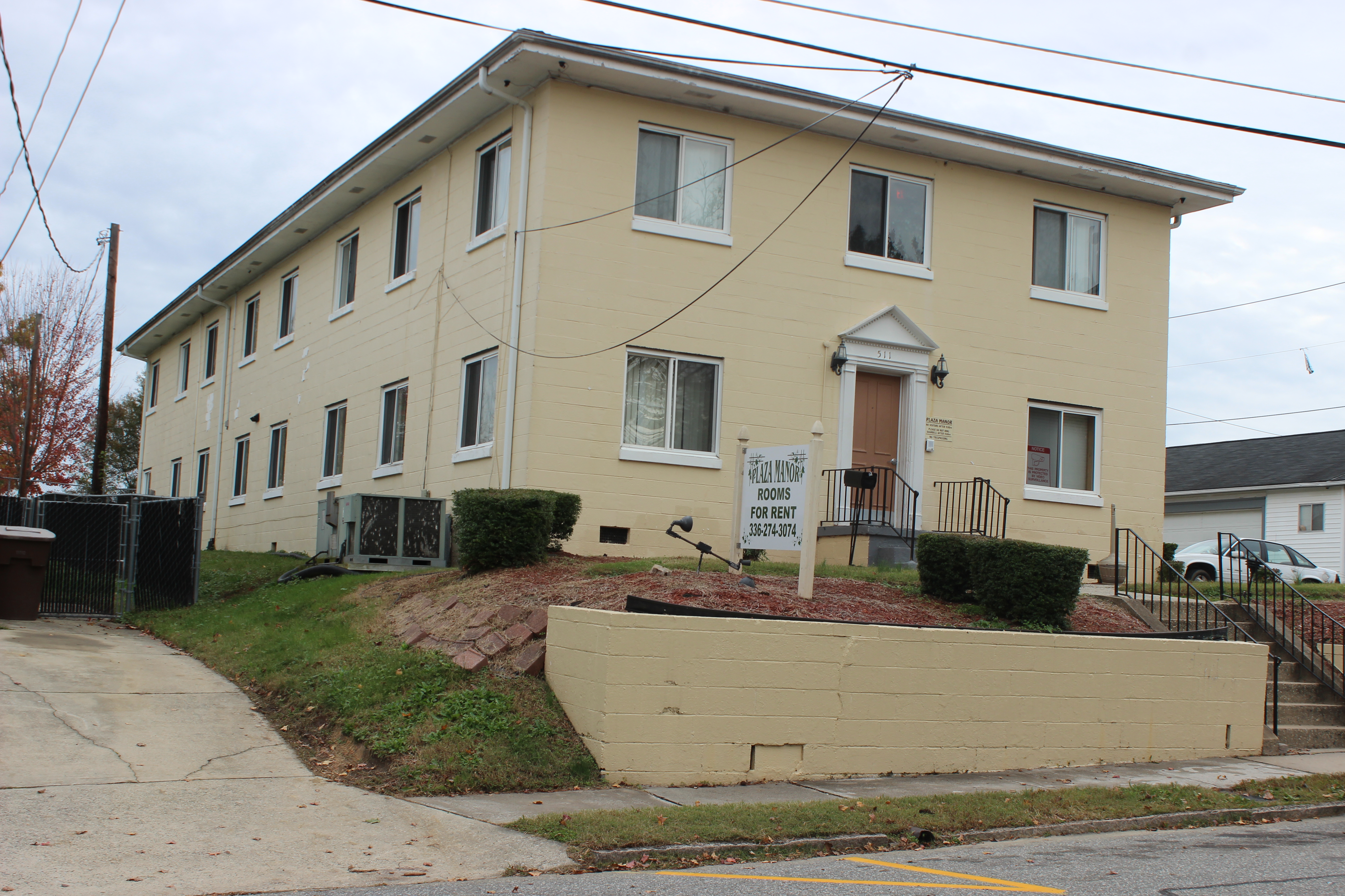 Former site of Plaza Manor Hotel