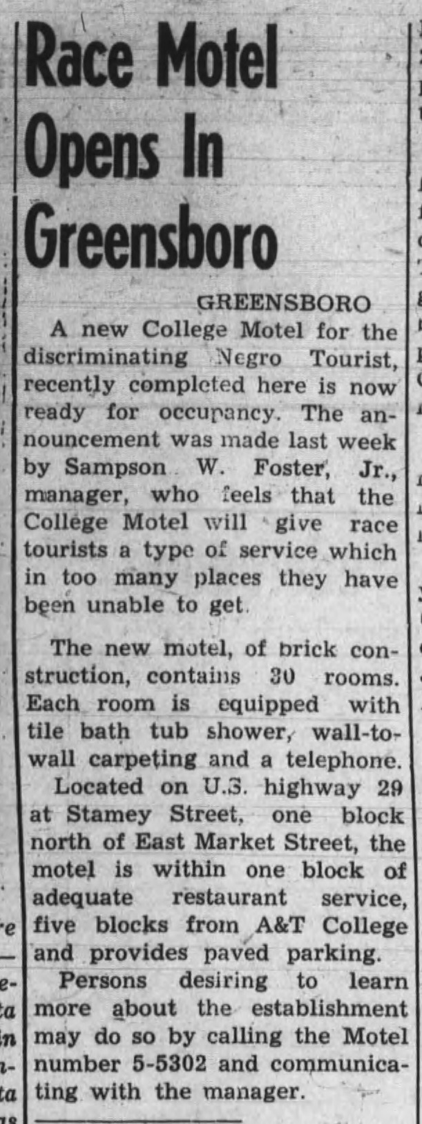 Newspaper Article, The Carolina Times, March 31, 1956