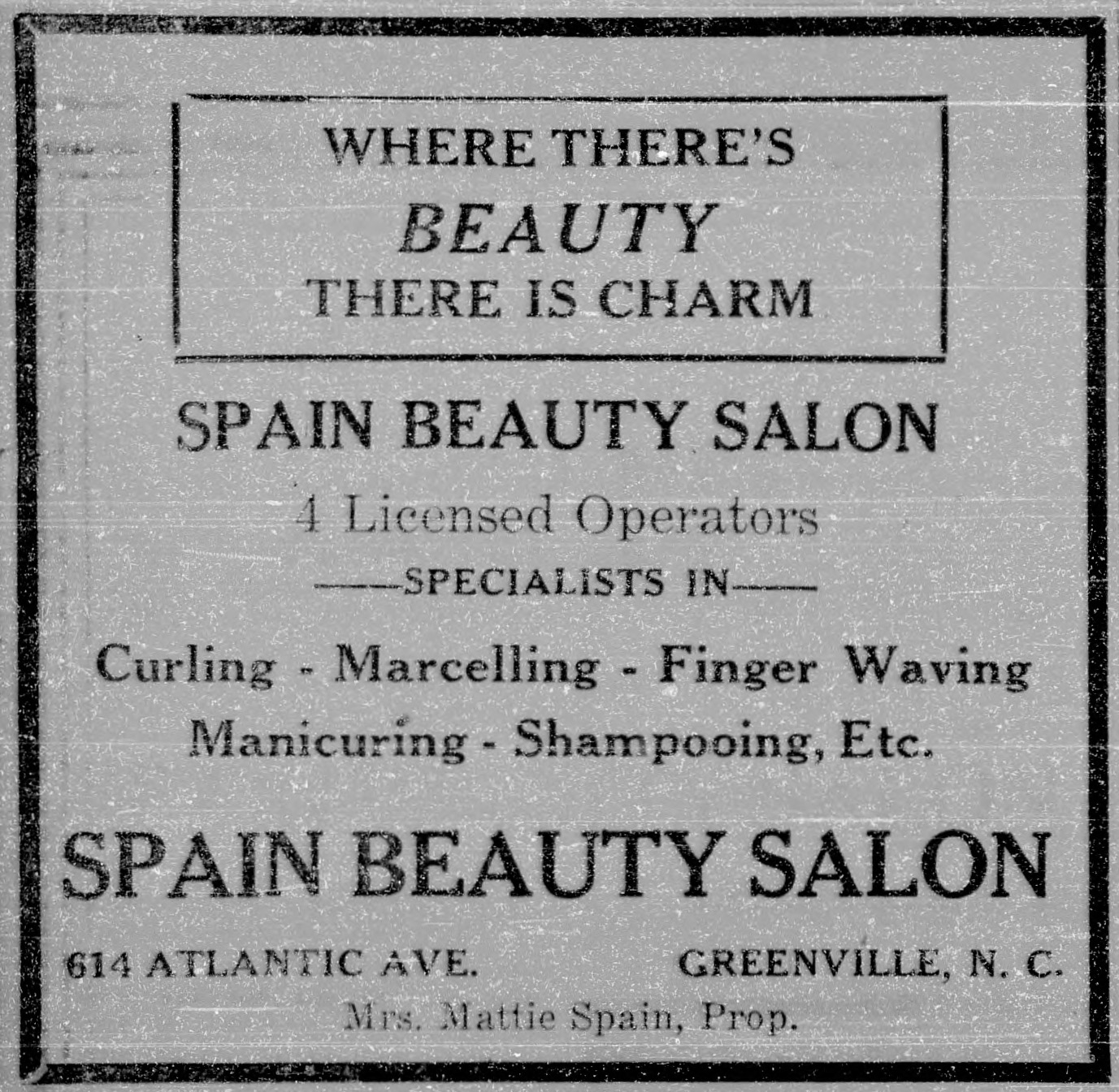 Advertisement, The Carolinian, Spetember 7, 1946