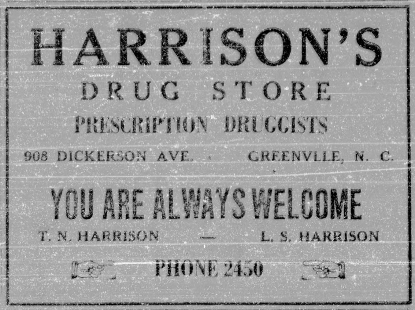 Advertisement, The Carolinian, September 7, 1946