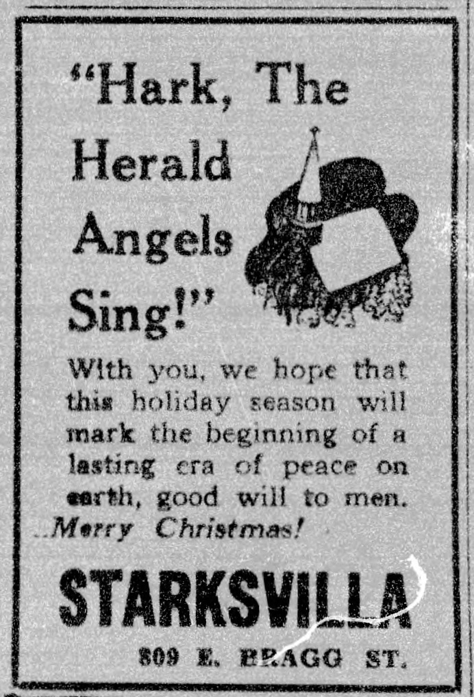 Advertisement, The Carolinian, December 24, 1955