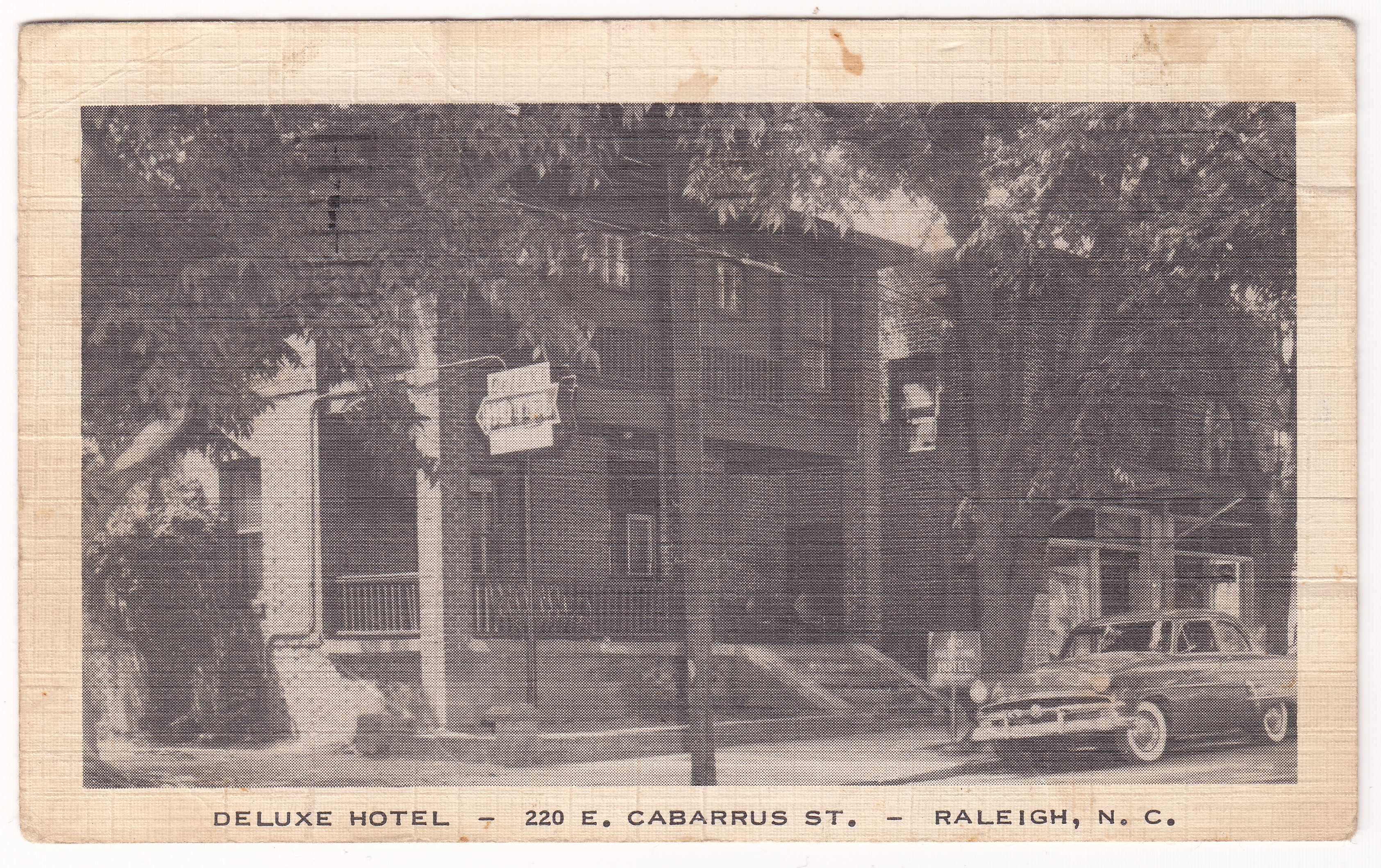 DeLuxe Hotel Postcard, ca. 1957