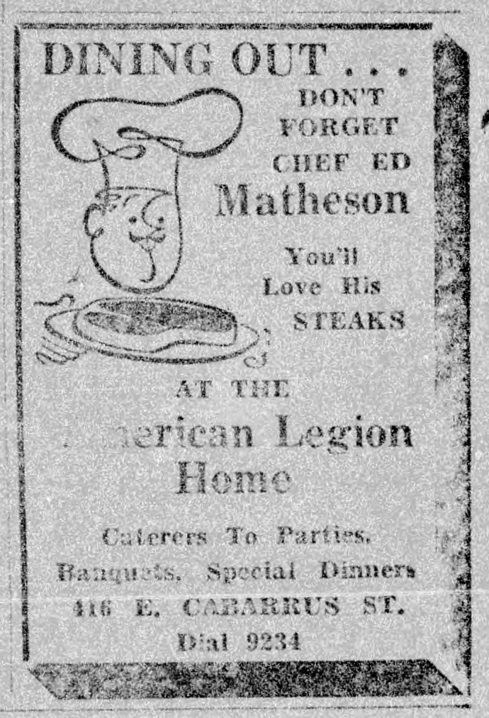 Advertisement, The Carolinian, August 7, 1954