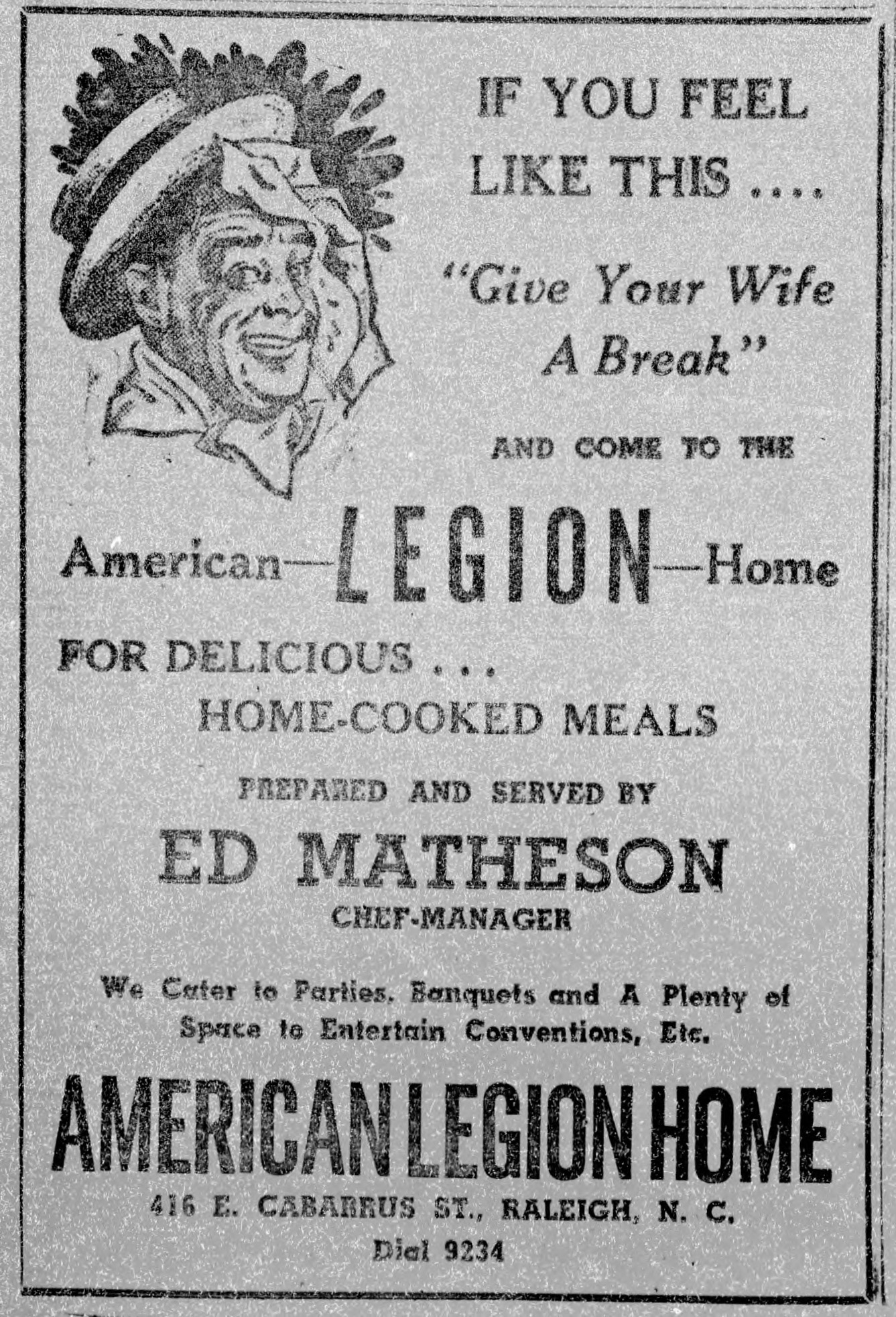 Advertisement, The Carolinian, July 24, 1954