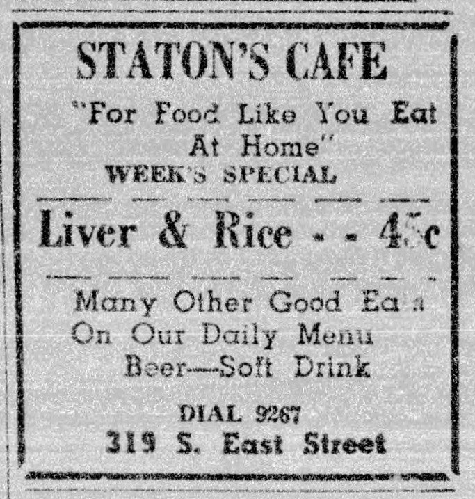 Advertisement, The Carolinian, February 13, 1954