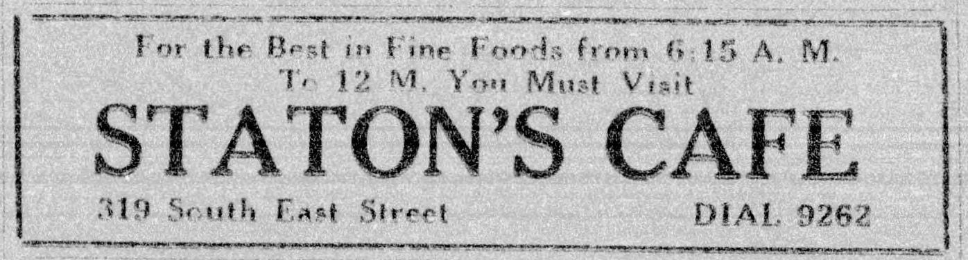Advertisement, The Carolinian, April 8, 1950
