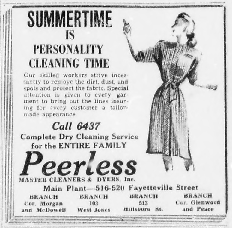 Advertisement, The Carolinian, August 17, 1946