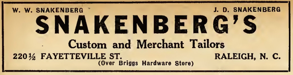 Advertisement, 1934 Raleigh City Directory