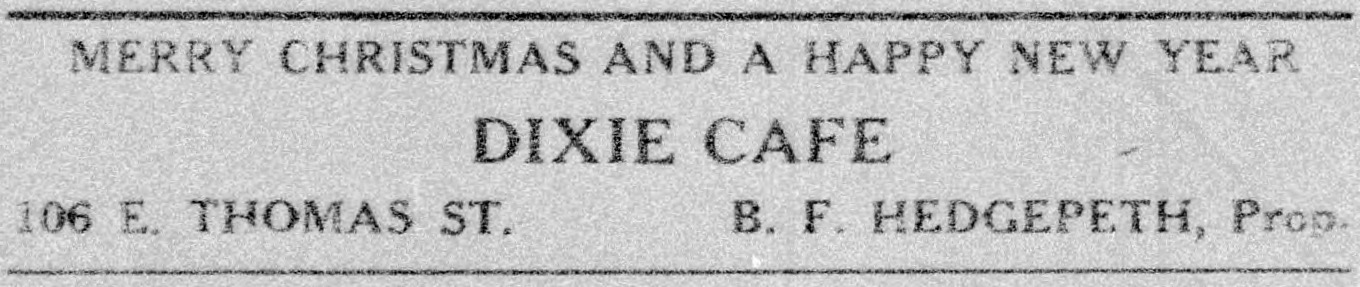 Advertisement, The Carolinian, December 24, 1949