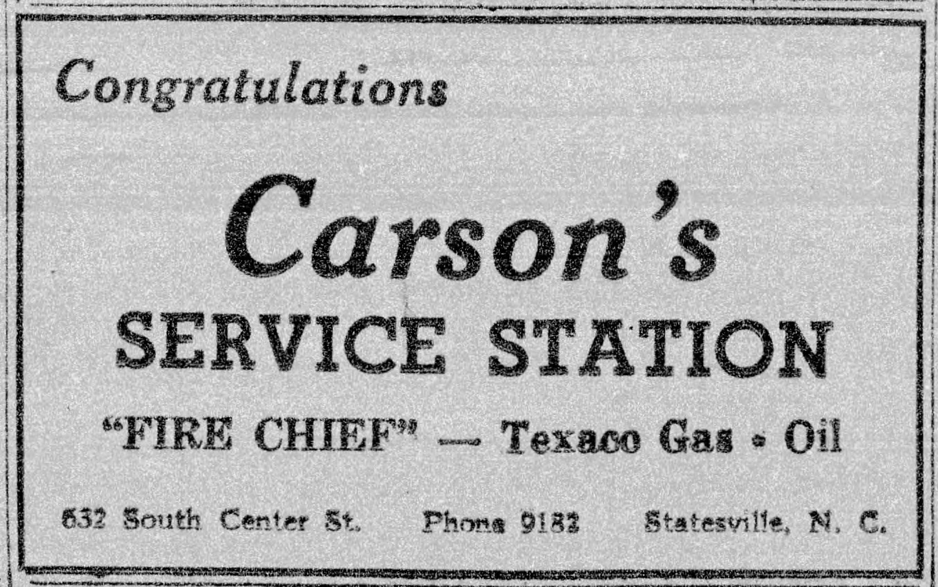 Advertisement, The Carolinian, August 18, 1956