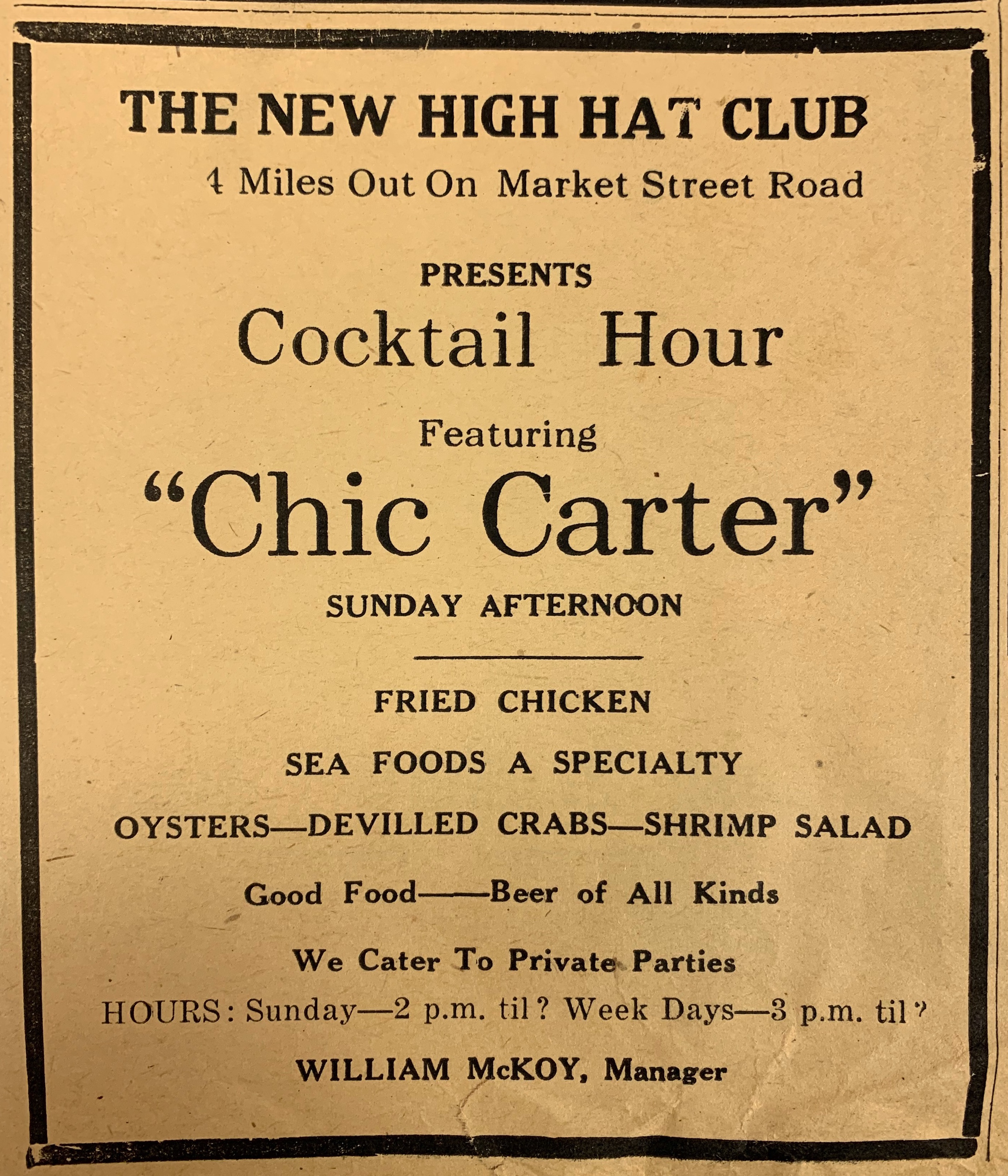 Advertisement, Cape Fear Journal, 1942