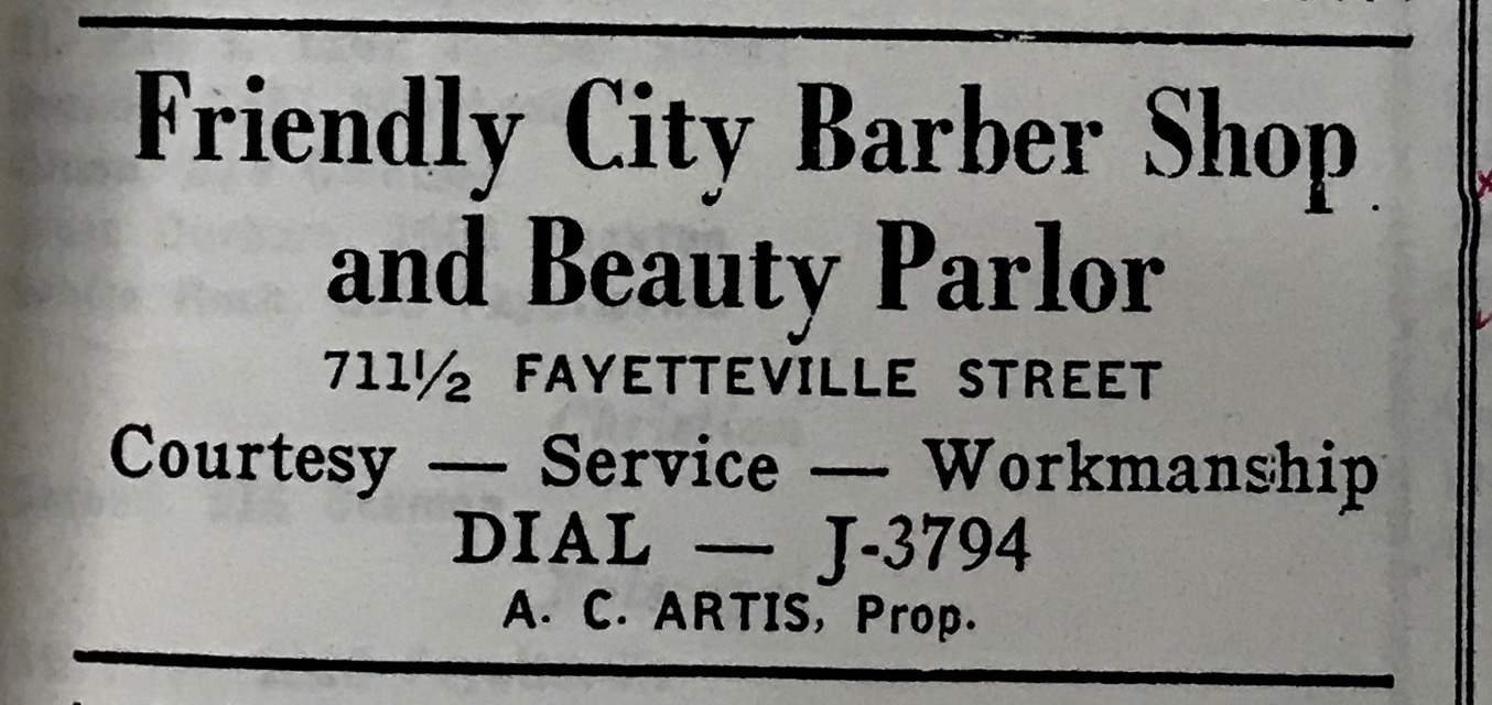 Advertisement, 1940 Durham Business and Professional Directory, N.C. College for Negroes