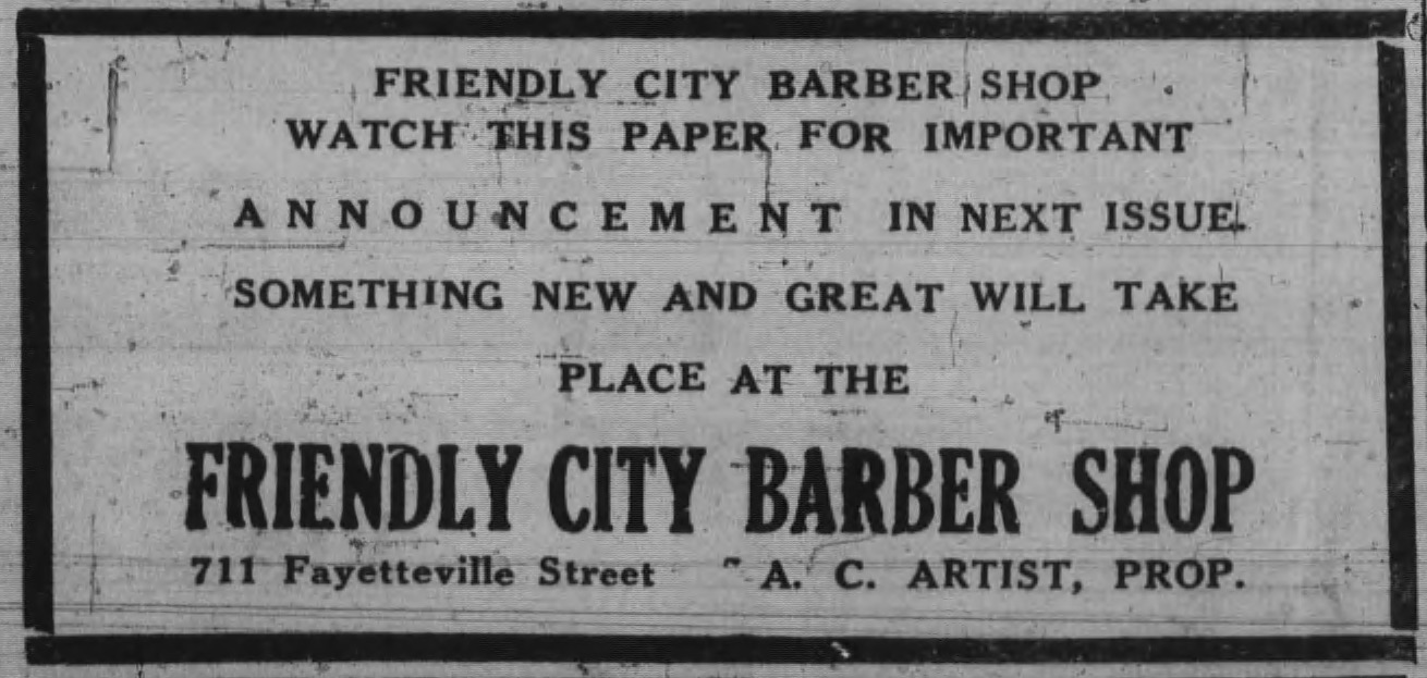 Advertisement, The Carolina Times, July 30, 1938