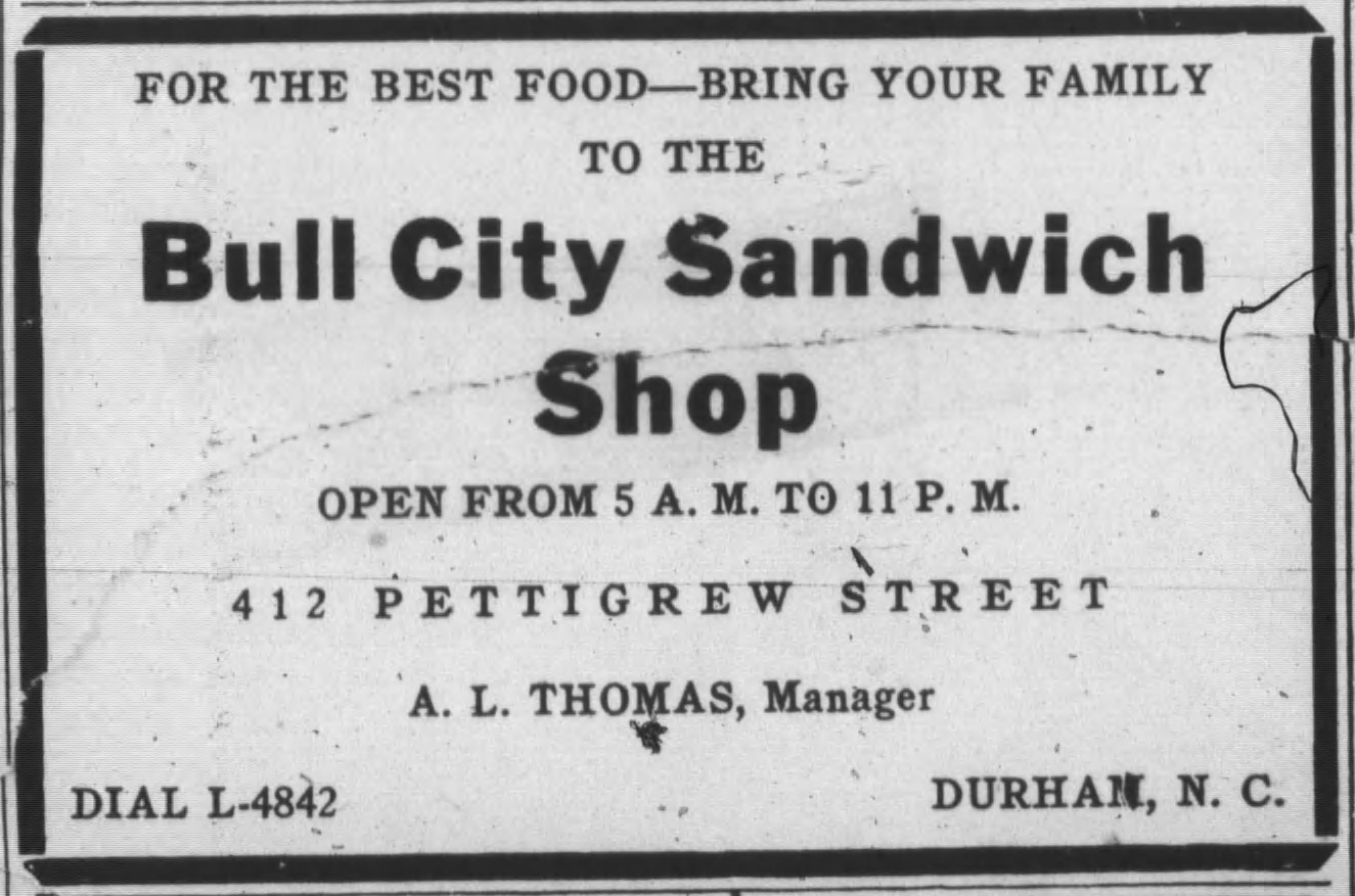Advertisement, The Carolina Times, August 6, 1949
