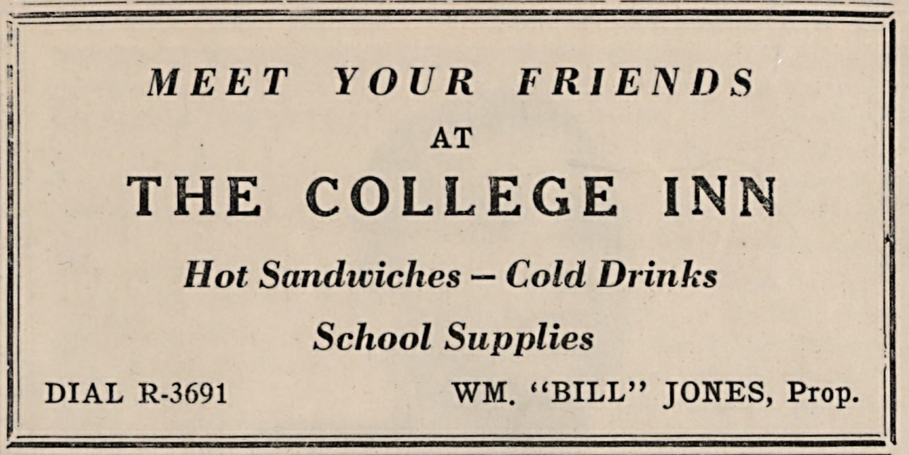 Advertisement, The Campus Echo, October 1, 1947