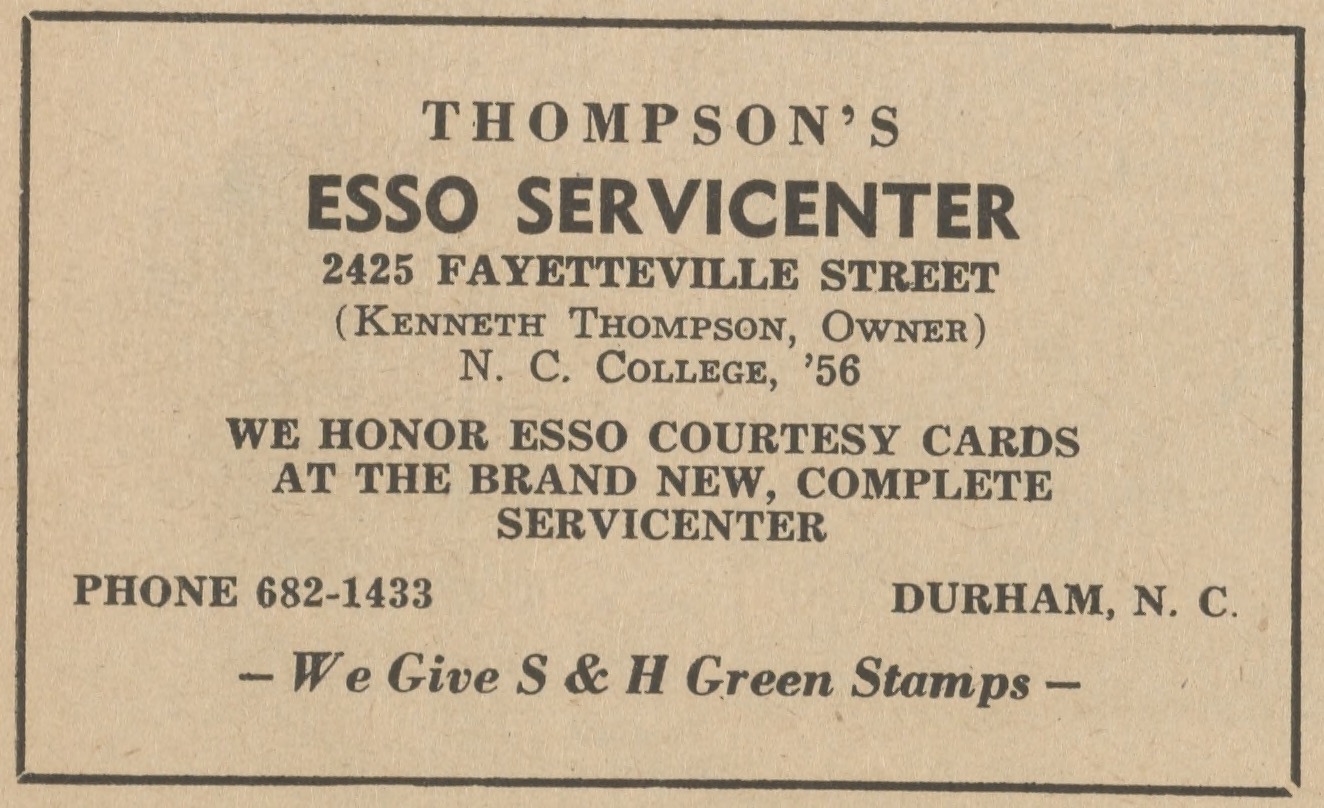Advertisement, The Campus Echo, November 30, 1961