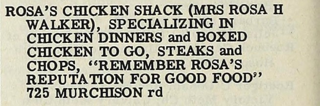 Paid Listing, 1957 Fayetteville City Directory