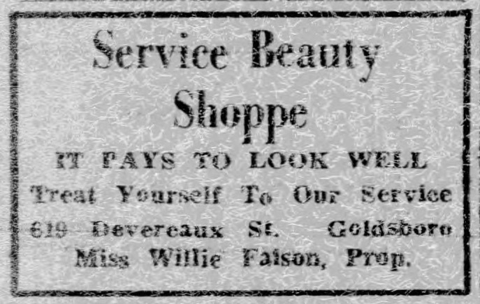 Advertisement, The Carolinian, August 27, 1949