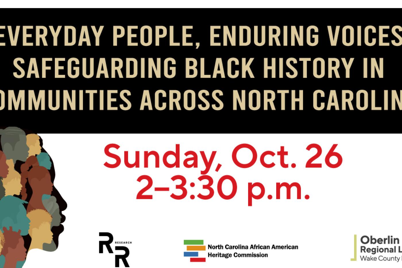 Everyday People, Enduring Voices: Safeguarding Community Black History program on Sunday October 26 2025 from 2 pm to 3:30 pm
