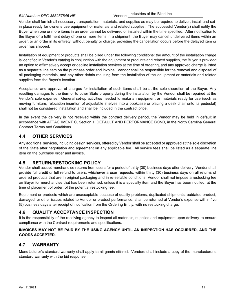 State of North Carolina Document