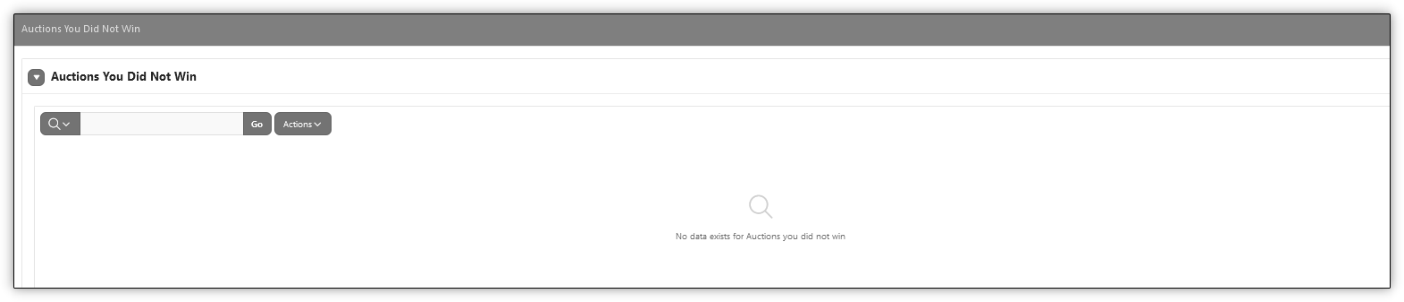 Screenshot of the Auctions You Did Not Win screen