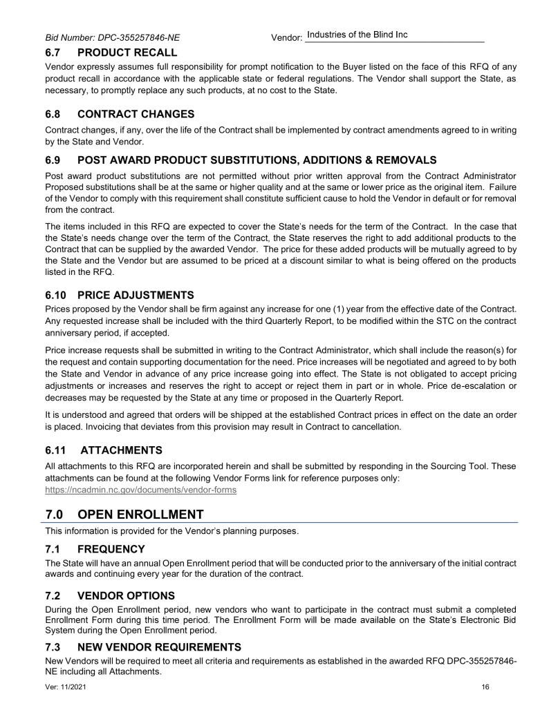 State of North Carolina Document