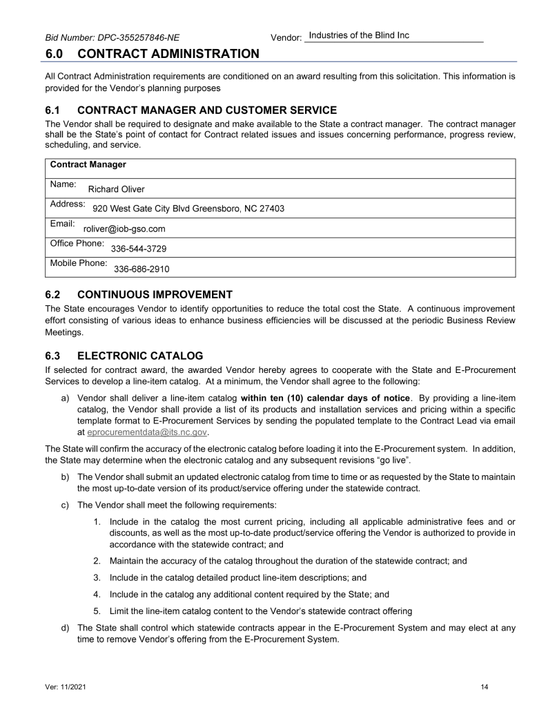State of North Carolina Document