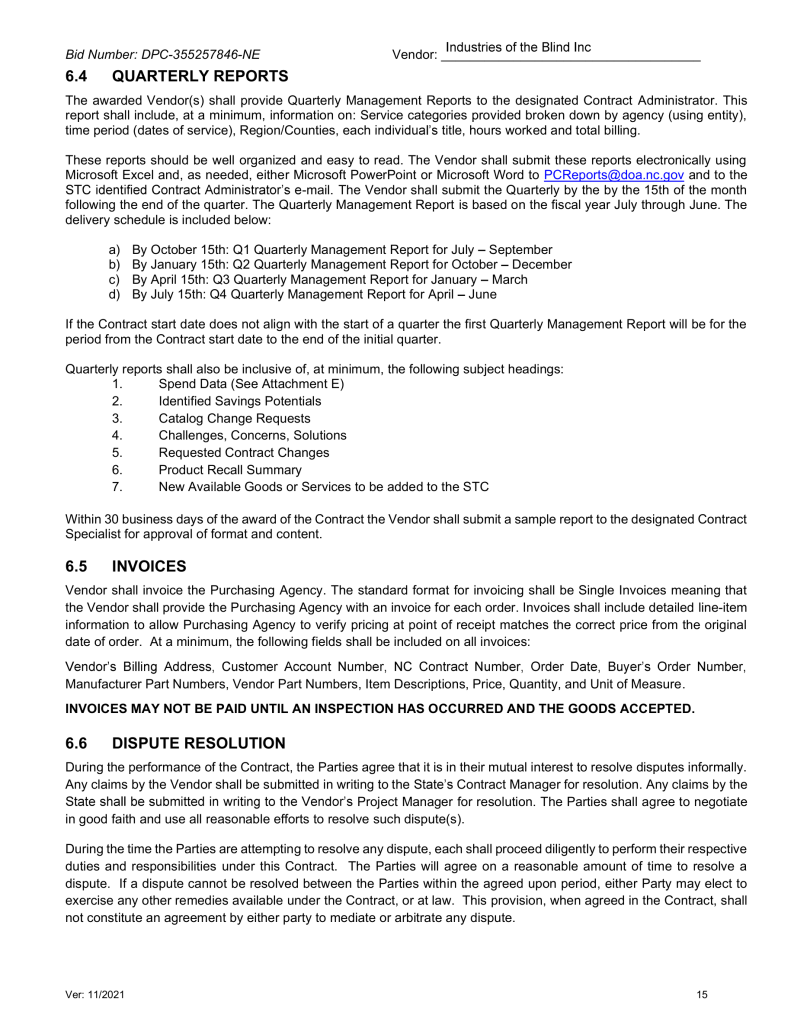 State of North Carolina Document