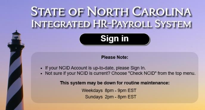 Screenshot of Integrated HR-Payroll System Sign in page