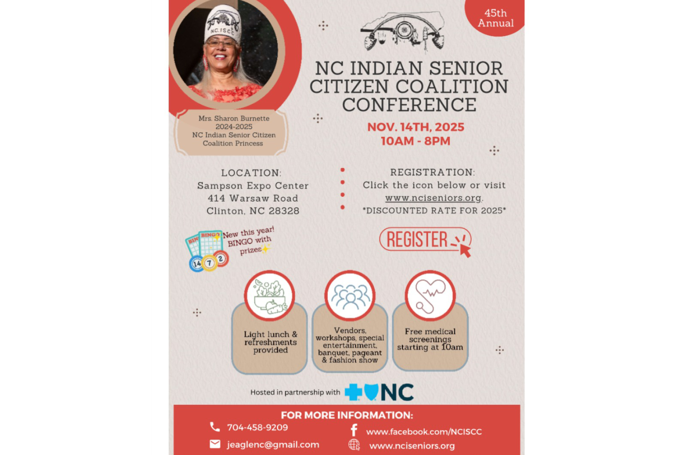 2025 NC Indian Senior Citizens Conference poster