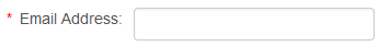 Screenshot of Email Address field