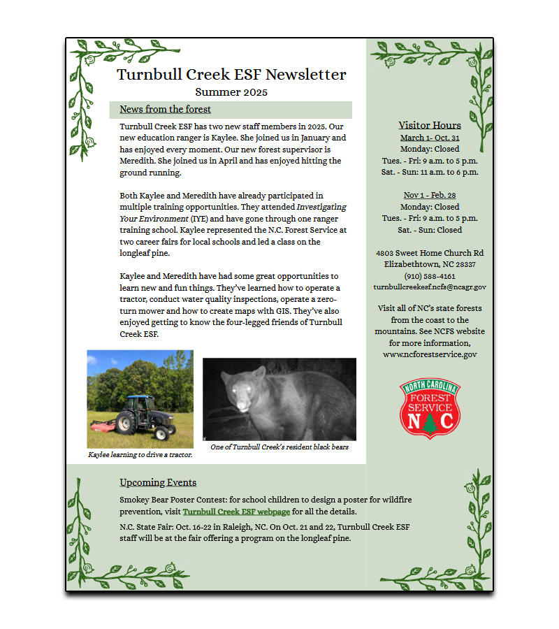 Thumbnail image of TCESF Summer 2025 newsletter