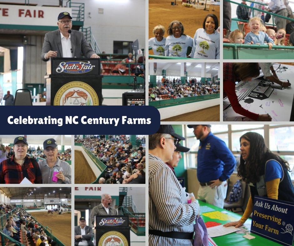 collage of photos showing people attending a farm reunion