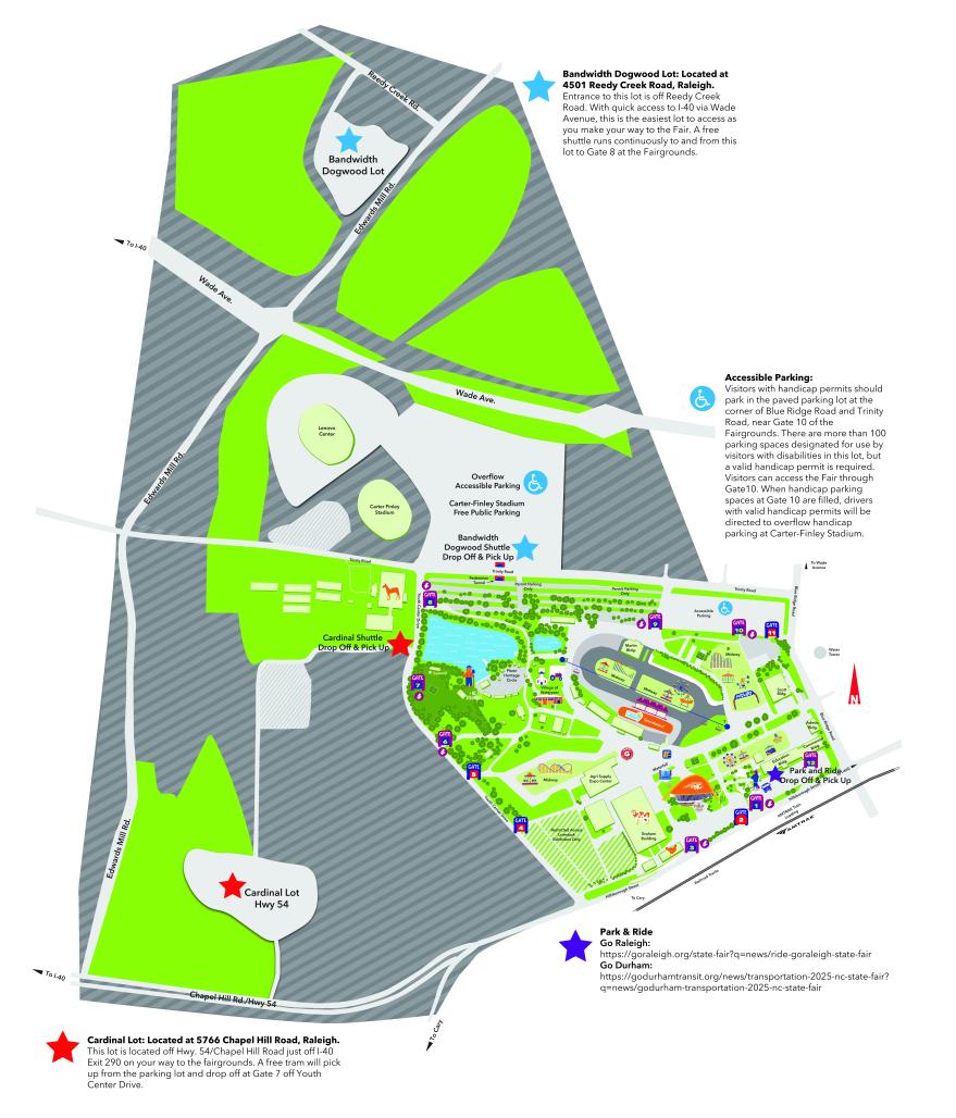 map of area around fairgrounds