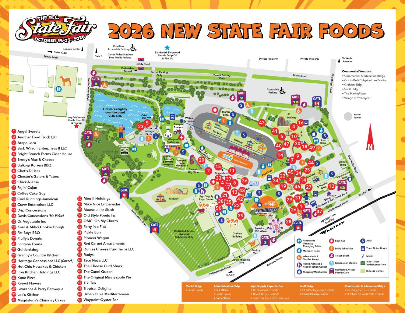 2026 Fair Foods map