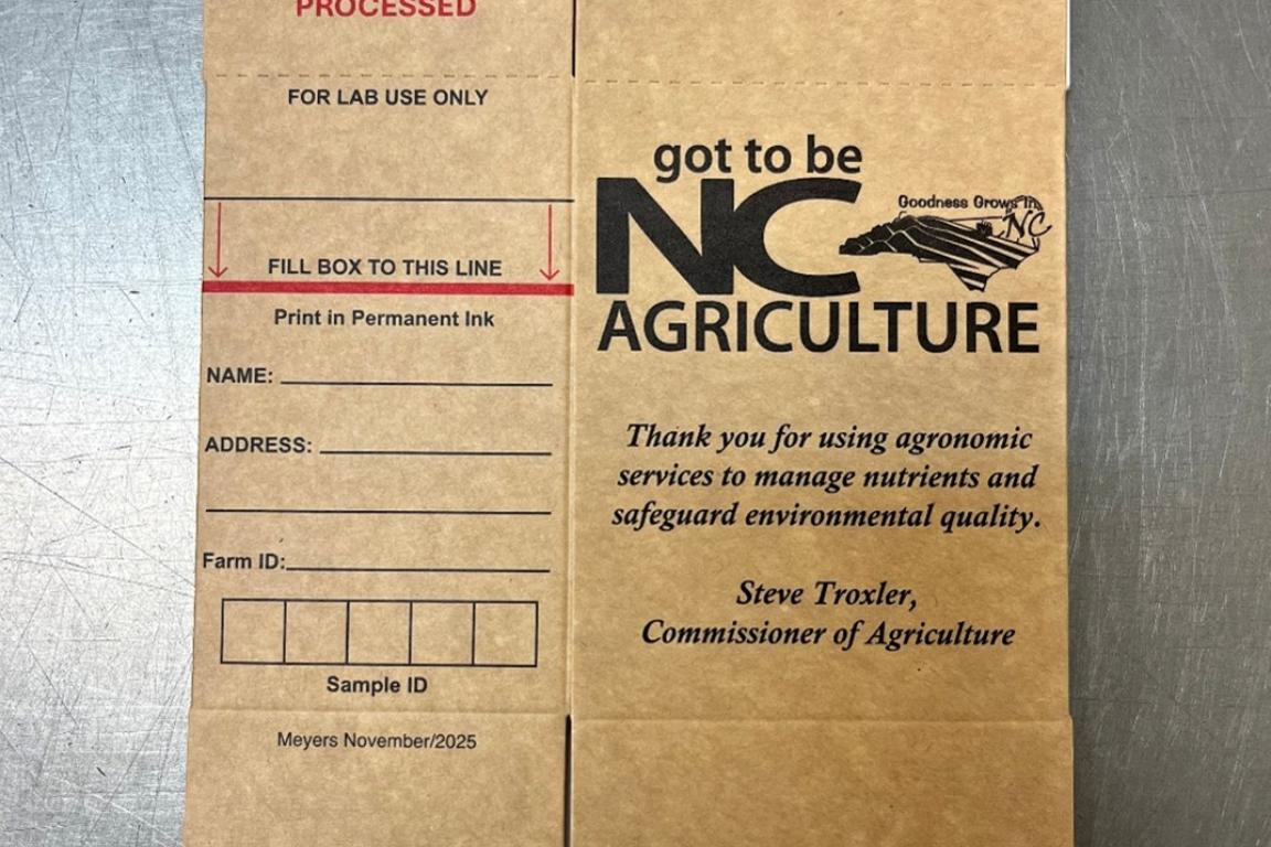 NCDA&CS soil sample box