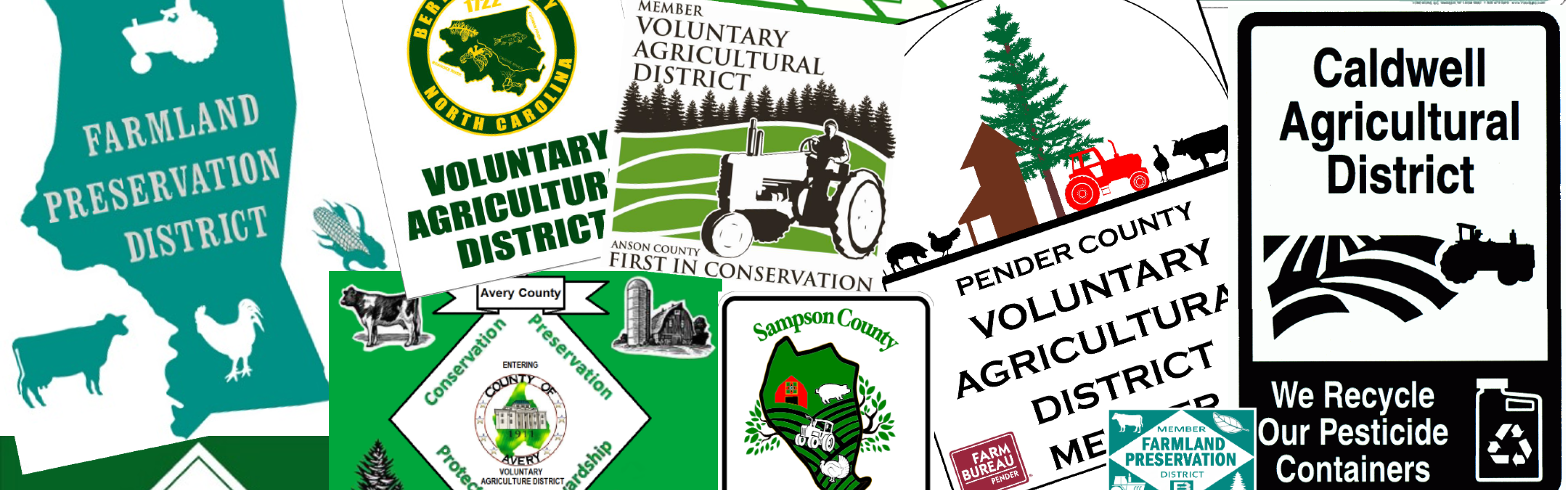 Collage of VAD signs from multiple counties