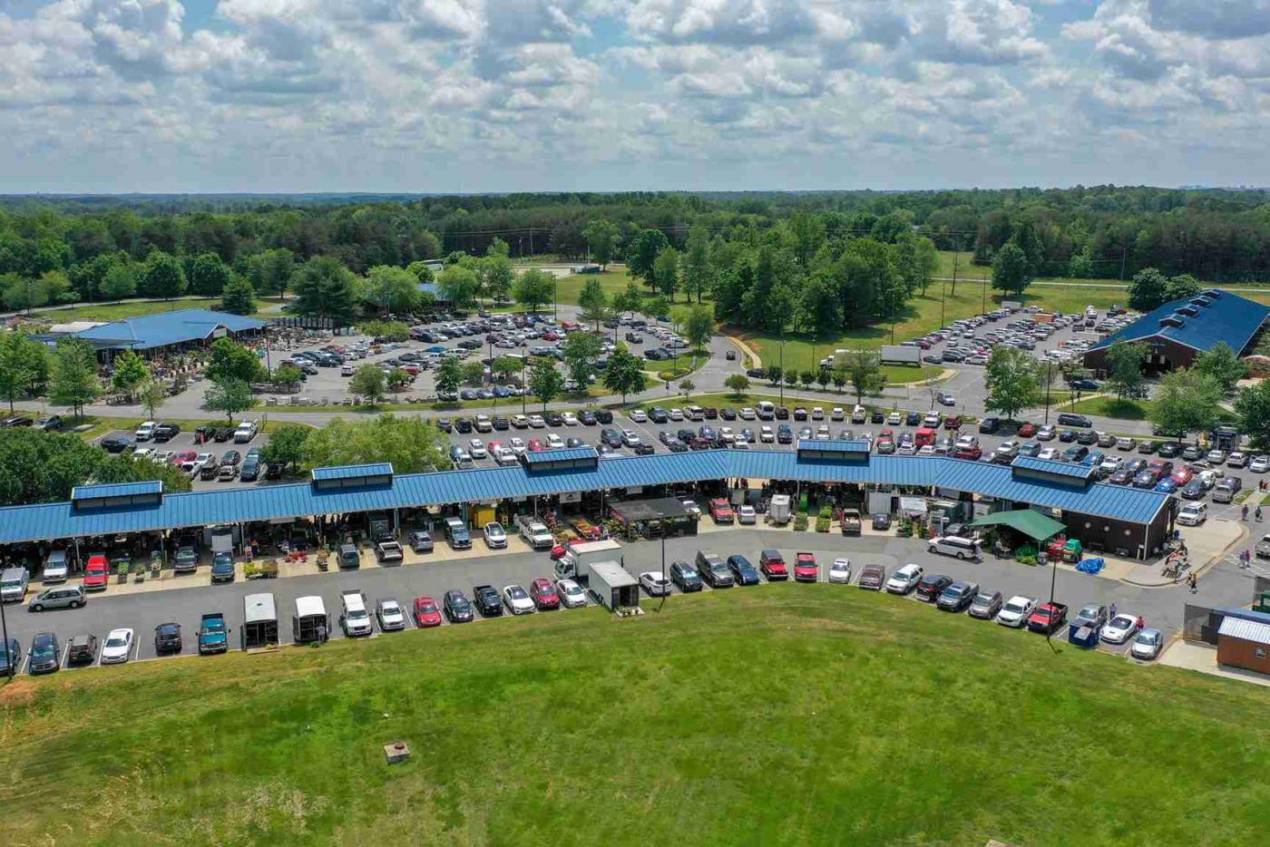 Aerial photo of the Piedmont Triad Farmers Market