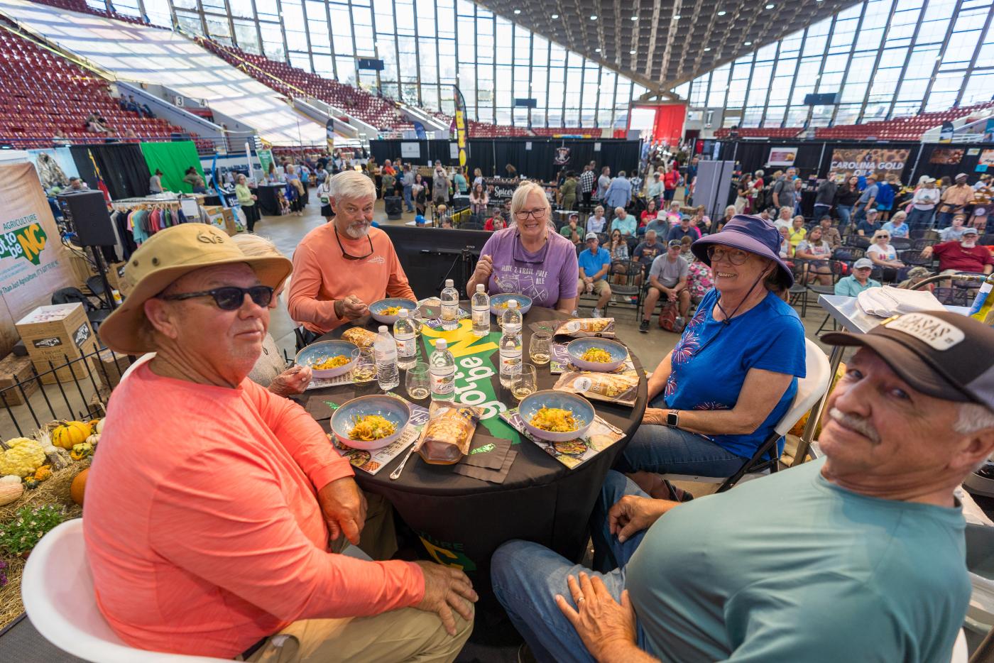 Participants of the Chef's table on the Got to Be NC Cooking Stage