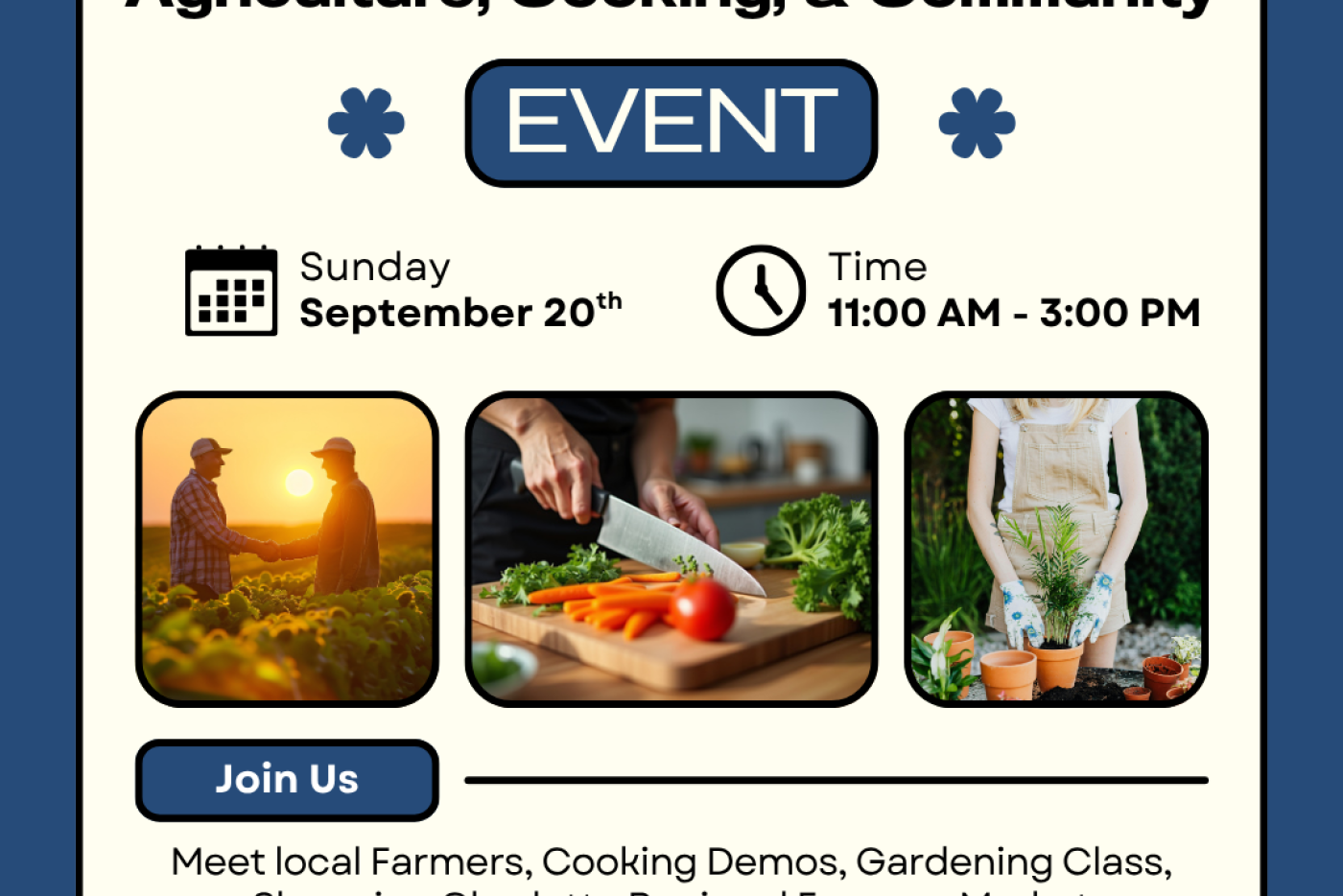 A Day at the Market; Agriculture, Cooking and Community