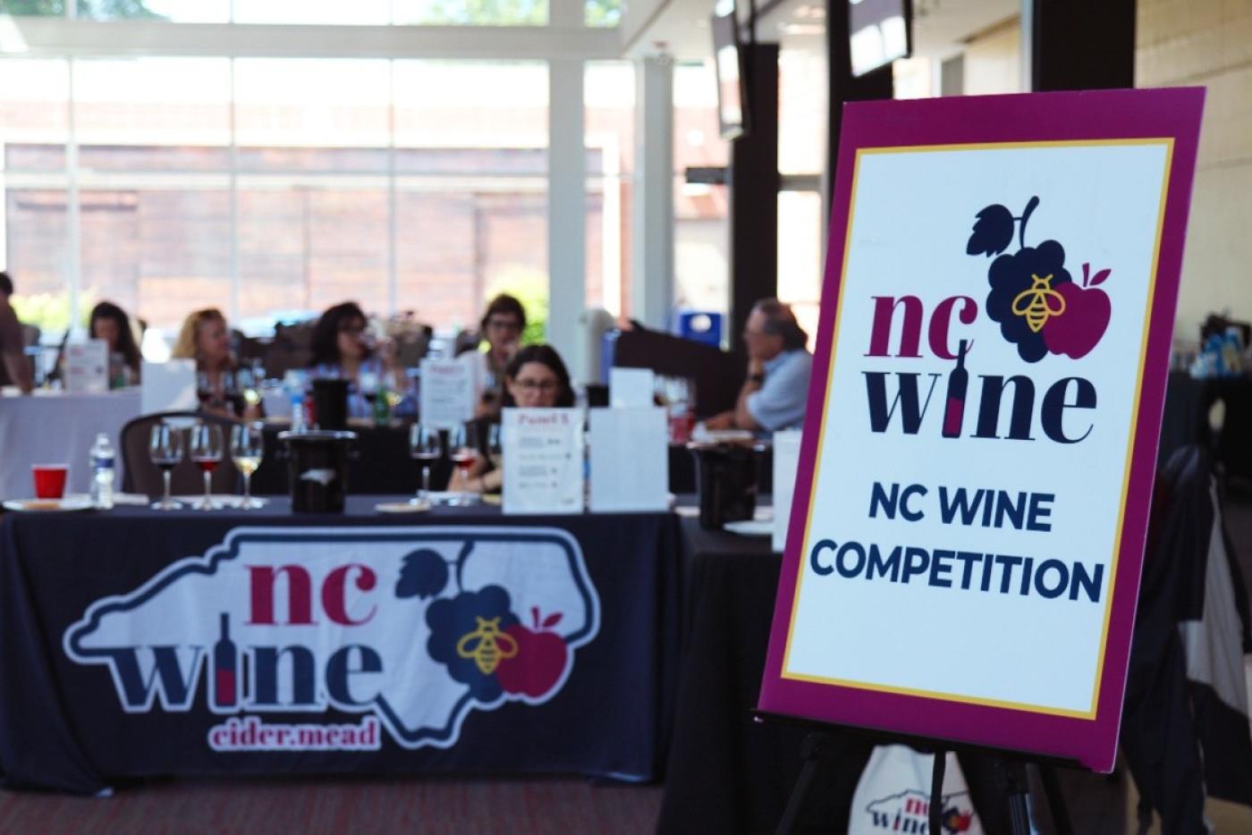 sign shown at the 2026 N.C. Wine Competition